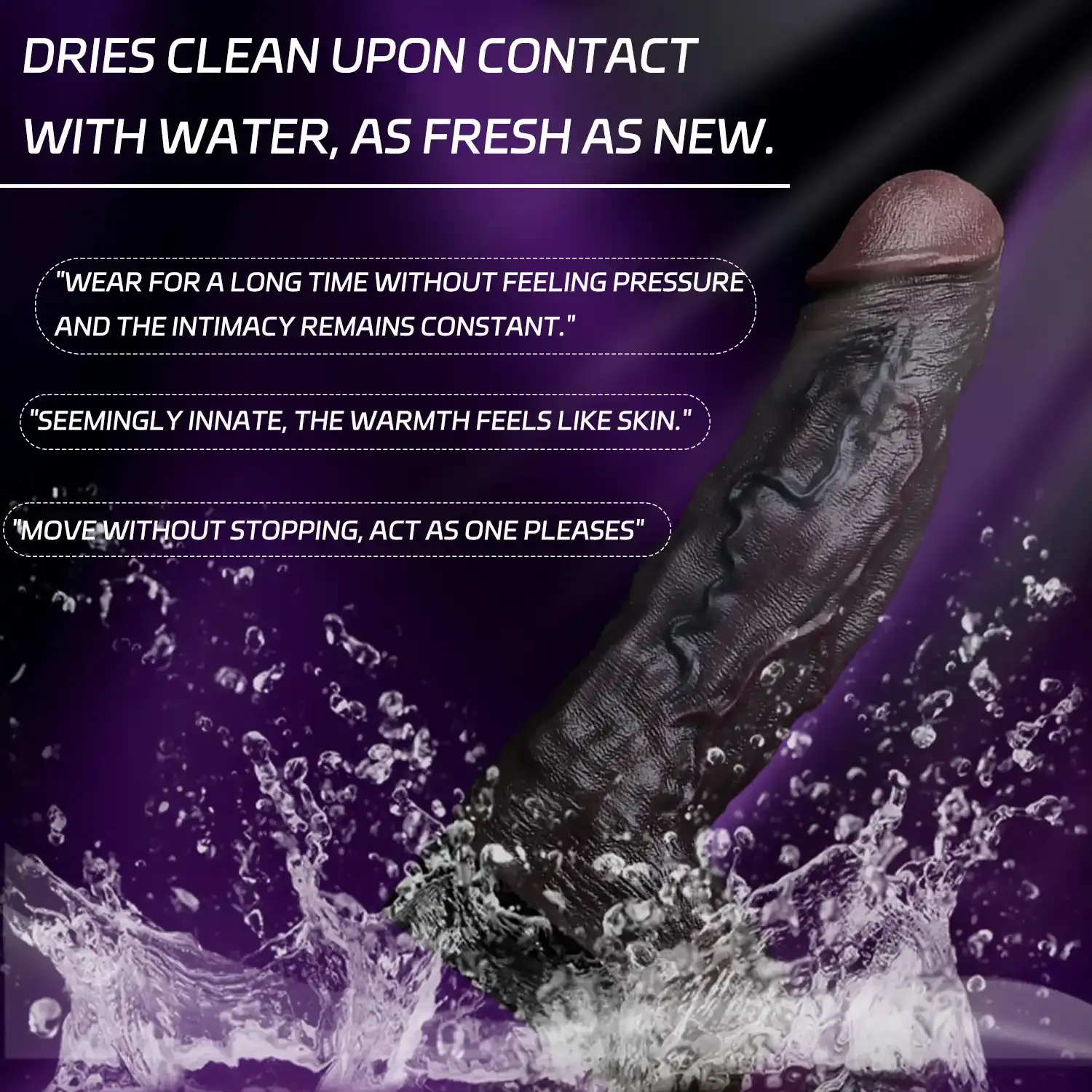 Hugo 7.1"×2" Black Vibrating Penis Sleeve | 10 Vibration Modes Remote Control